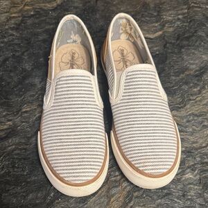 Tommy Bahama Black and White Slip-On Loafers